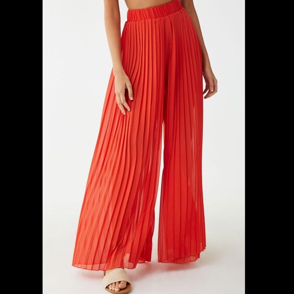 Ramy Brook Pants - Ramy Brook Red Palazzo Pants